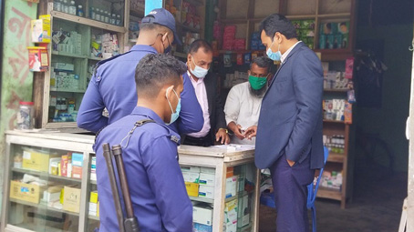 কার্তিকপুর বাজারে মনিটরিং অভিযান