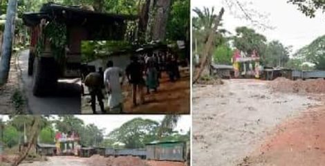 আদালতের নিষেধ অমান্য করে ব্যক্তির জমির উপর সরকারি রাস্তা