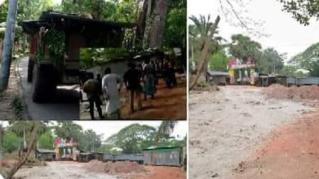 আদালতের নিষেধ অমান্য করে ব্যক্তির জমির উপর সরকারি রাস্তা