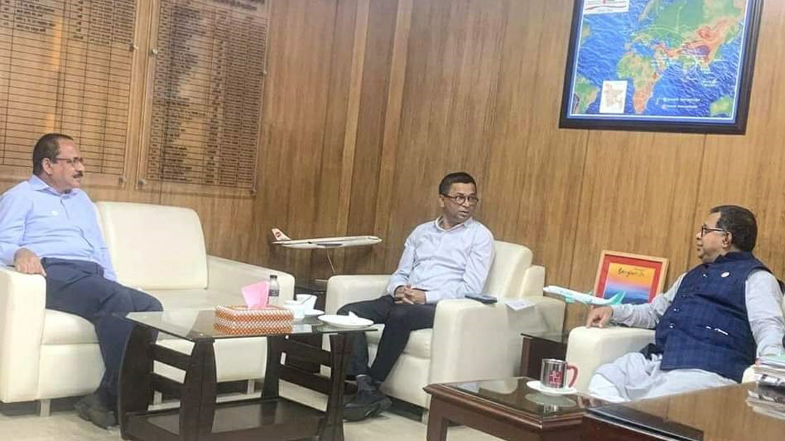 ঢাকা-ইতালি বিমান চালুর বিষয়ে প্রতিমন্ত্রী মাহবুব আলীর সঙ্গে উপমন্ত্রী শামীমের আলোচনা