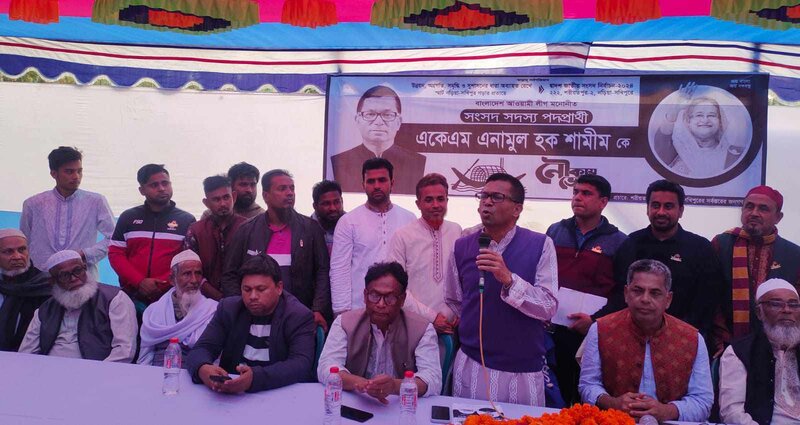 সমৃদ্ধি ও সুশাসন বজায় রাখতে নৌকায় ভোট দিন: এনামুল হক শামীম 