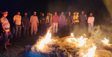 ভেদেরগঞ্জে ২০ হাজার মিটার অবৈধ জাল ধ্বংস, কাঠের নৌকা জব্দ