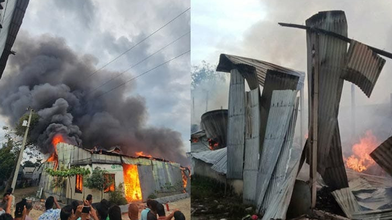 গাজীপুরে বাবুর্চি মোড়ের ঝুটের গোডাউনে আগুন, ফায়ার সার্ভিসের চার ইউনিট নিয়ন্ত্রণে কাজ করছে