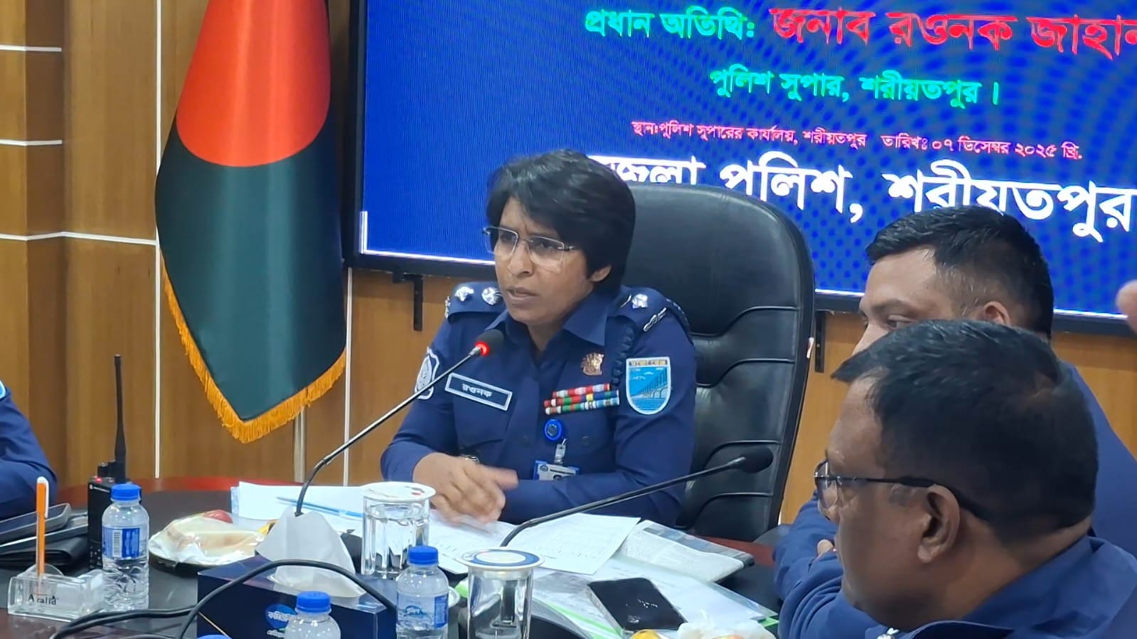 শরীয়তপুরে সাংবাদিক–পুলিশ সমন্বয়ের নতুন অধ্যায়: নবাগত এসপি রওনক জাহানের সঙ্গে মতবিনিময়