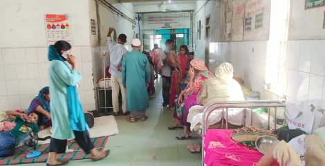 শরীয়তপুর সদর হাসপাতালে বাড়ছে ডেঙ্গু-ডায়রিয়ার রোগীর চাপ