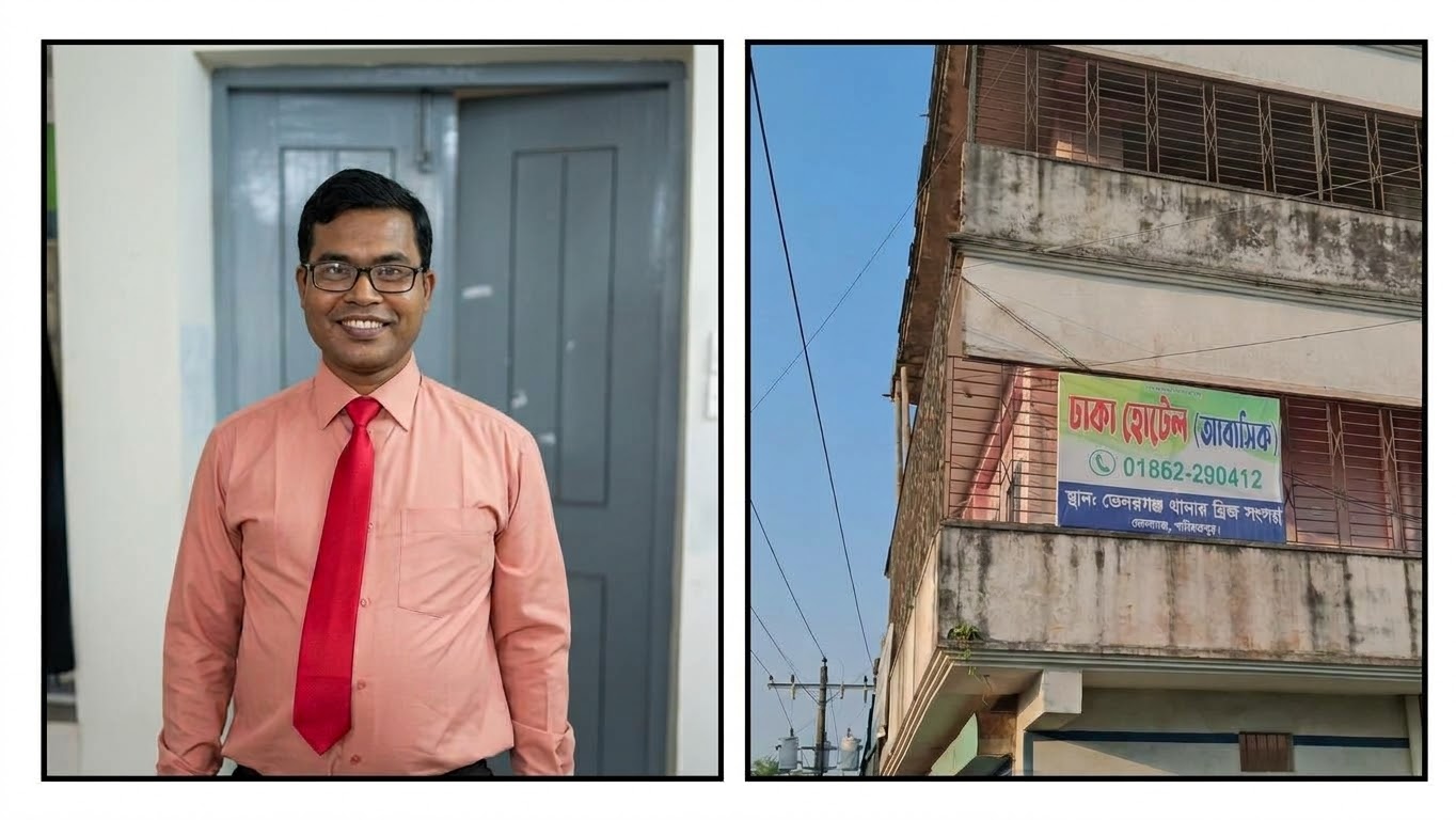 ভেদরগঞ্জের হোটেলকক্ষে শিক্ষকের মরদেহ, ফোনে টাকা দাবি ও হুমকির অভিযোগ