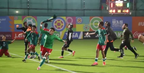 সিঙ্গাপুরকে টাইব্রেকারে হারিয়ে কোয়ার্টার ফাইনালে বাংলাদেশ